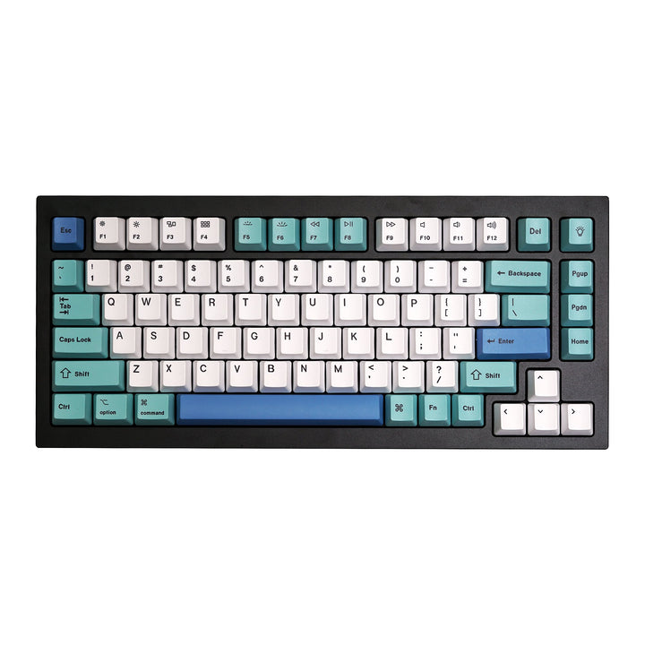 Custom Q1 QMK Mechanical Keyboard (Q1 Carbon Black)( Iceberg Keycap) - Keyboard - Keychron - Zenox