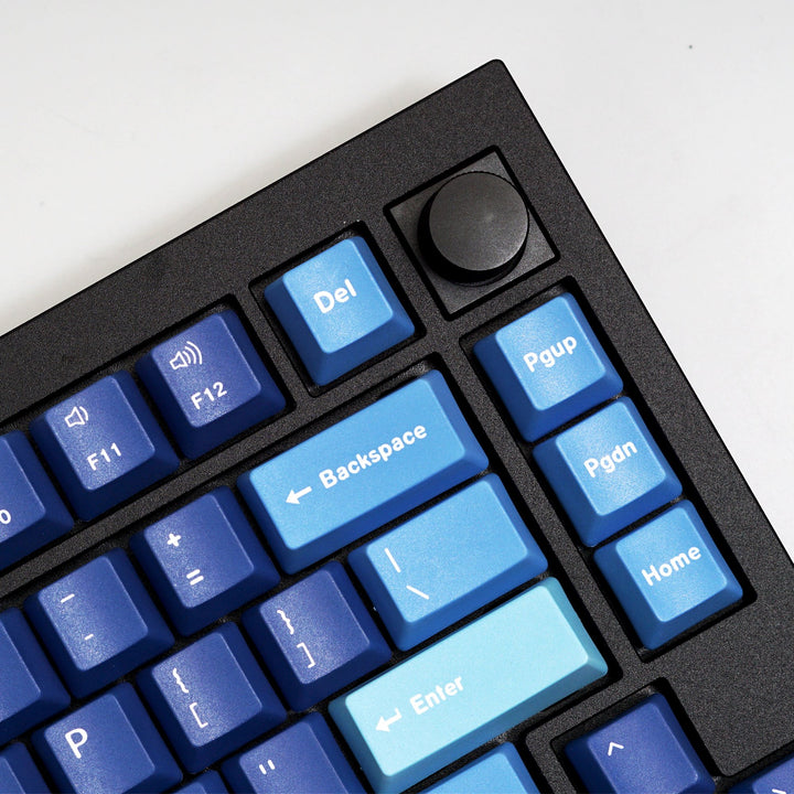 Custom Q1 QMK Mechanical Keyboard (Q1 Carbon Black w/ Knob)(Ocean Keycap) - Keyboard - Keychron - Zenox