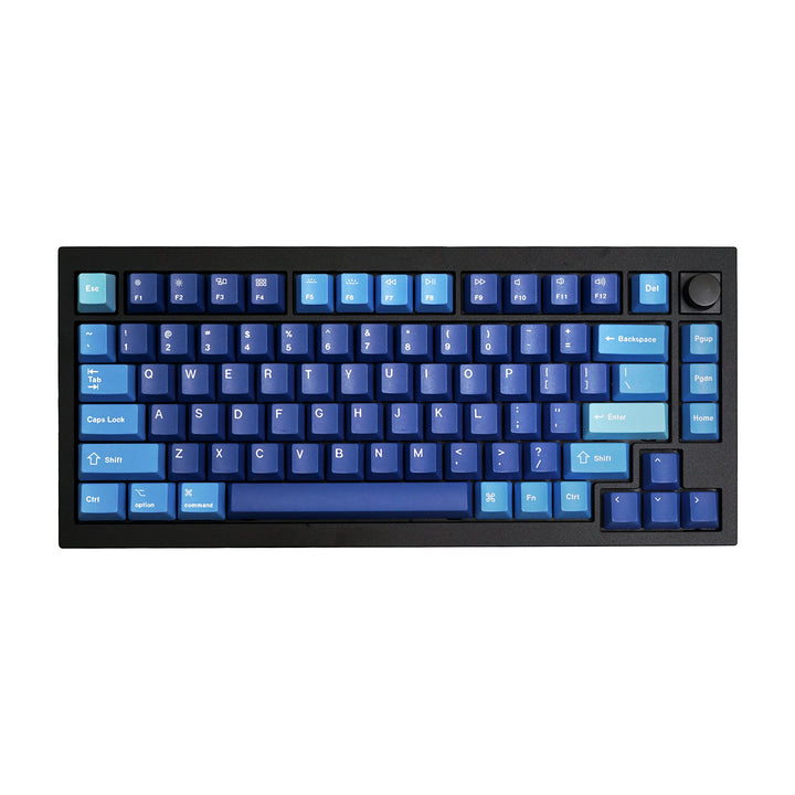 Custom Q1 QMK Mechanical Keyboard (Q1 Carbon Black w/ Knob)(Ocean Keycap) - Keyboard - Keychron - Zenox