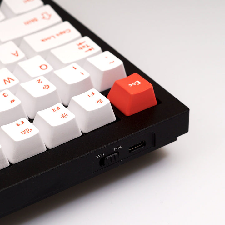 Custom Q1 QMK Mechanical Keyboard (Q1 Carbon Black w/ Knob)(Orange Keycap) - Keyboard - Keychron - Zenox