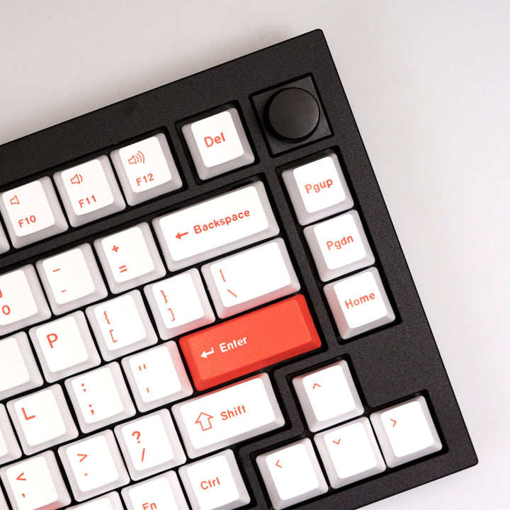 Custom Q1 QMK Mechanical Keyboard (Q1 Carbon Black w/ Knob)(Orange Keycap) - Keyboard - Keychron - Zenox