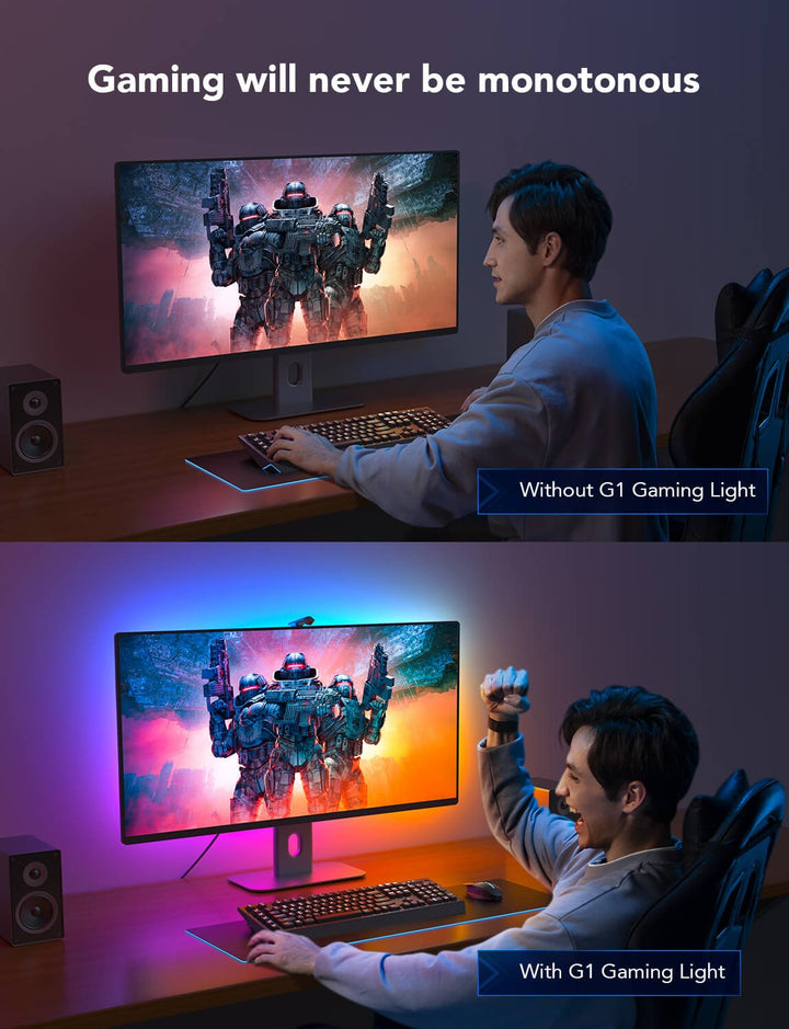 Govee DreamView G1 Gaming Light (For 24' - 29' PCs) - Smart TV & Monitor Light - Govee - Zenox