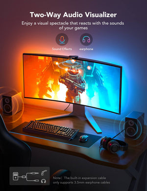 Govee DreamView G1 Gaming Light (For 24' - 29' PCs) - Smart TV & Monitor Light - Govee - Zenox
