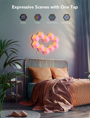 Govee H6066 Glide Hexa Pro Wall Light Panels (10 Pack) - Smart Wall Light - Govee - Zenox