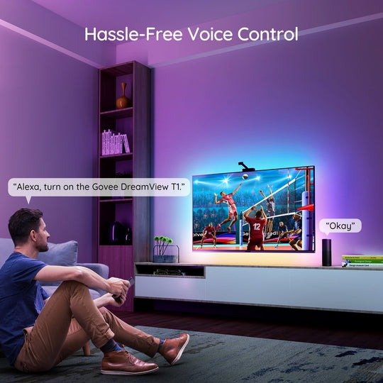 Govee H6199 Dreamview T1 Wi - Fi TV Strip Lights (For 55 - 65 inches TV) (3.8m) - Smart TV & Monitor Light - Govee - Zenox