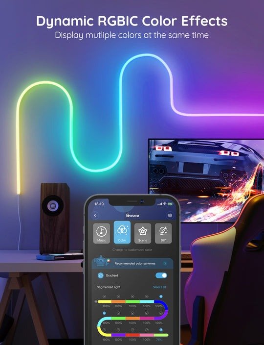 Govee H61A0 Neon LED Strip Light (3m) - Smart Wall Light - Govee - Zenox