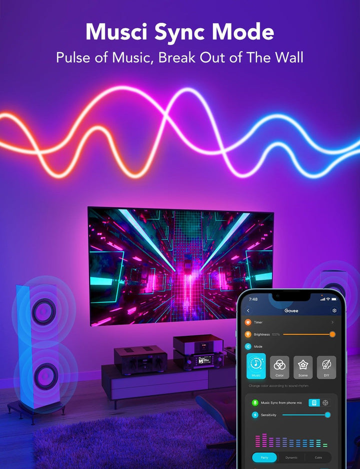 Govee H61A0 Neon LED Strip Light (3m) - Smart Wall Light - Govee - Zenox