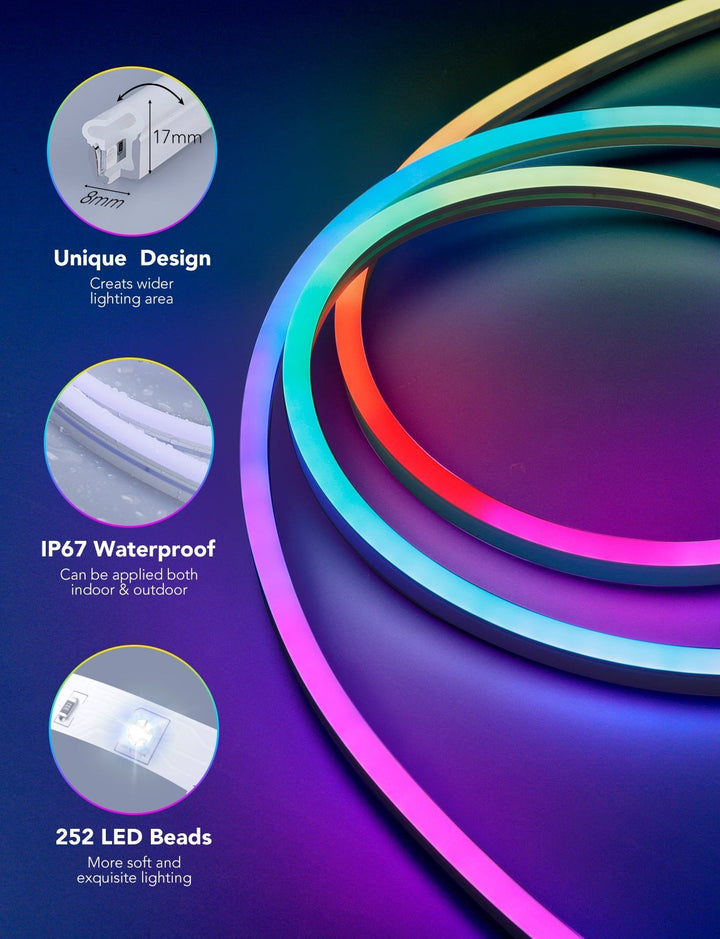 Govee H61A0 Neon LED Strip Light (3m) - Smart Wall Light - Govee - Zenox