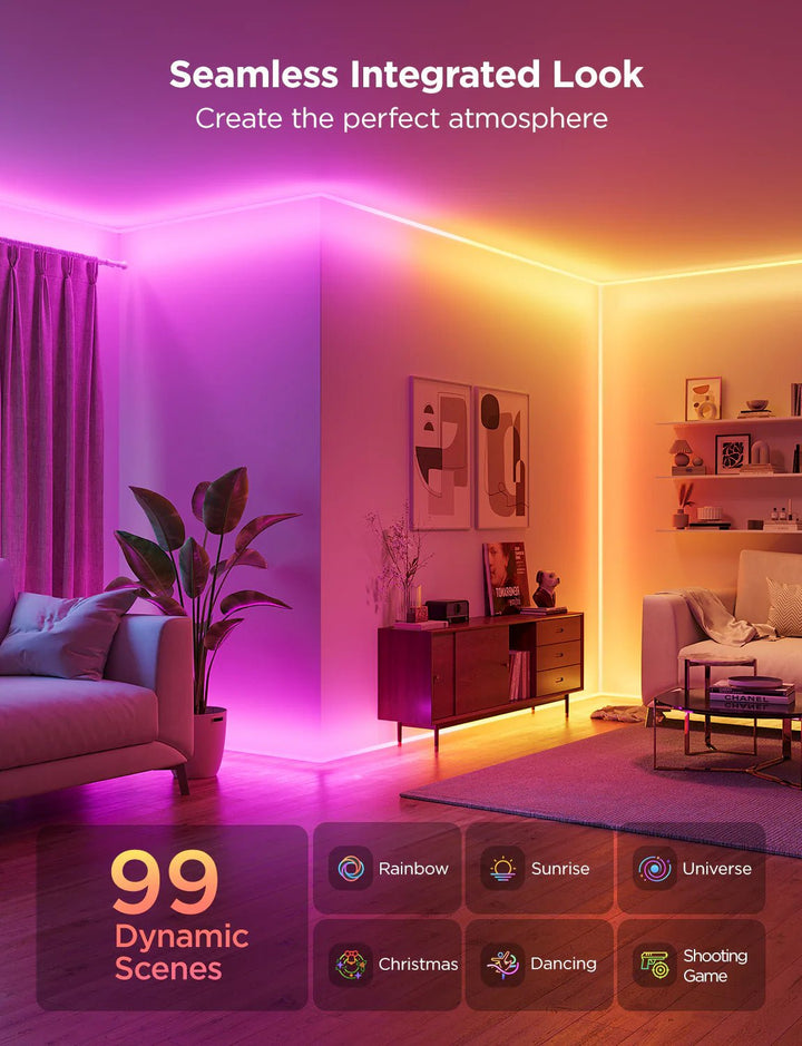 Govee Neon Rope Light for Wall Lining - 5m - Smart Lightstrip - Govee - Zenox