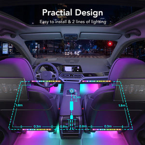Govee RGBIC Interior Car Lights - Smart Lightstrip - Govee - Zenox
