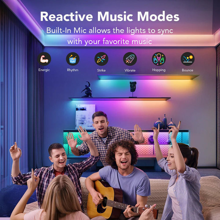 Govee RGBIC Wi - Fi + Bluetooth LED Strip Lights With Protective Coating - Smart Lightstrip - Govee - Zenox