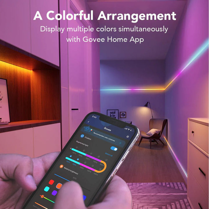 Govee RGBIC Wi - Fi + Bluetooth LED Strip Lights With Protective Coating - Smart Lightstrip - Govee - Zenox