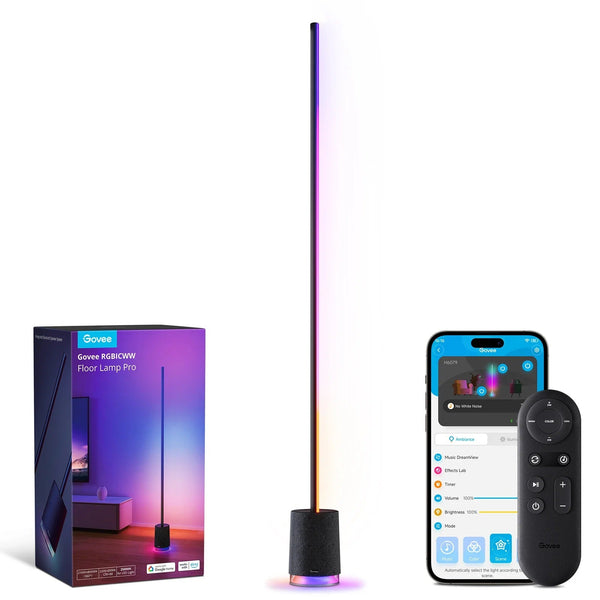 Govee RGBICWW Floor Lamp Pro Black - Smart Lamp - Govee - Zenox