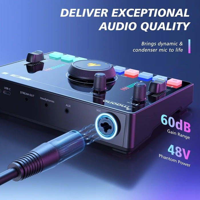 Maono AMC2 NEO One - Stop Streaming Audio Mixer & Sound Card - Streaming Gear - Maono - Zenox