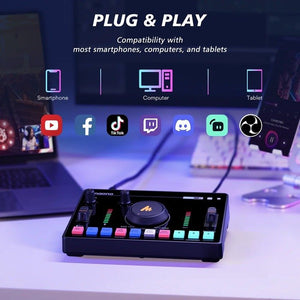 Maono AMC2 NEO One - Stop Streaming Audio Mixer & Sound Card - Streaming Gear - Maono - Zenox
