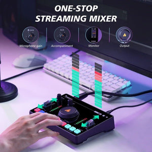 Maono AMC2 NEO One - Stop Streaming Audio Mixer & Sound Card - Streaming Gear - Maono - Zenox