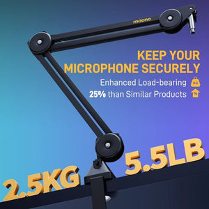 Maono BA37 Microphone Suspension Boom Arm Stand - Microphone - Maono - Zenox