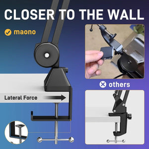 Maono BA37 Microphone Suspension Boom Arm Stand - Microphone - Maono - Zenox