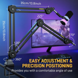 Maono BA37 Microphone Suspension Boom Arm Stand - Microphone - Maono - Zenox
