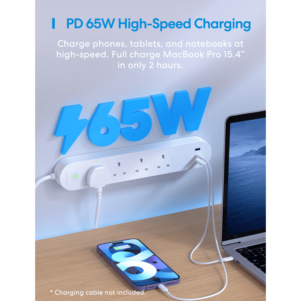 Meross - Smart Fast Charging Power Strip - Smart Charging - Meross - Zenox