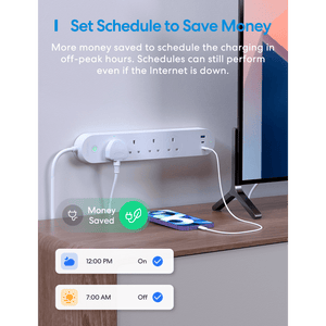 Meross - Smart Fast Charging Power Strip - Smart Charging - Meross - Zenox