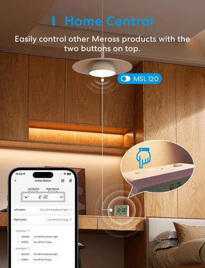 Meross - Smart Temperature and Humidity Sensor(Need to install with MSH450) - Smart Clock - Meross - Zenox
