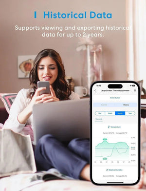 Meross - Smart Temperature and Humidity Sensor(Need to install with MSH450) - Smart Clock - Meross - Zenox