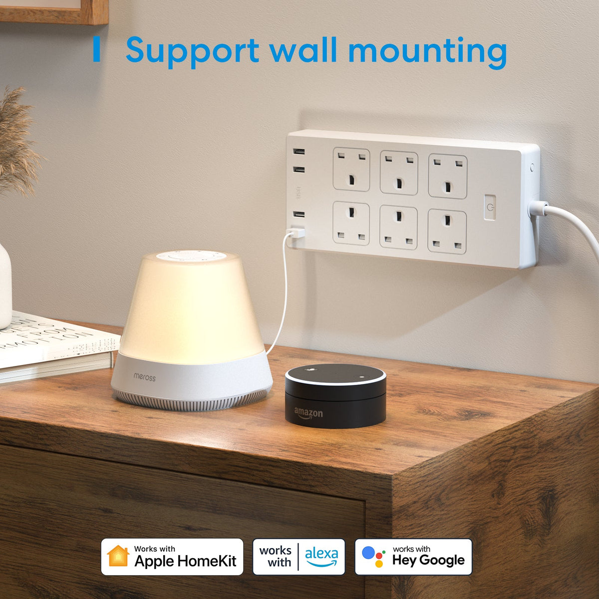Meross Smart Wi-Fi Surge Protector (6-Outlet and 4-USB-A port) - Smart Life Appliances -Meross - Zenox