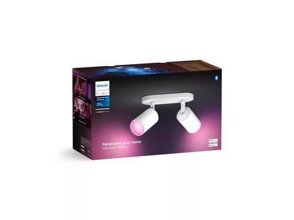 Philips Hue Fugato Plate/Spiral White 2X5.7W 240V - Ceiling Light - Philips Hue - Zenox