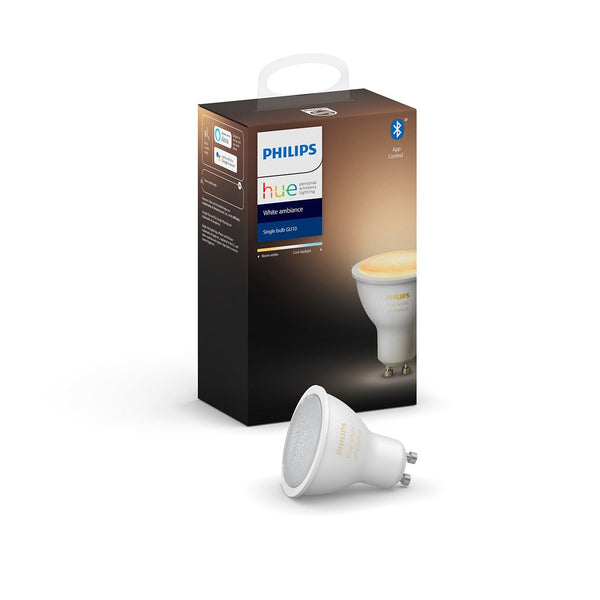 Philips Hue White Ambiance Bluetooth Single Bulb 5W GU10 - Smart Bulb - Philips Hue - Zenox