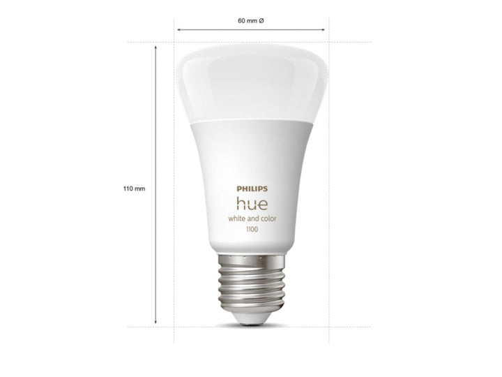 Philips Hue White and Color Ambiance Starter Kit with Bluetooth Bulb 11W A60 E27 - Smart Bulb - Philips Hue - Zenox