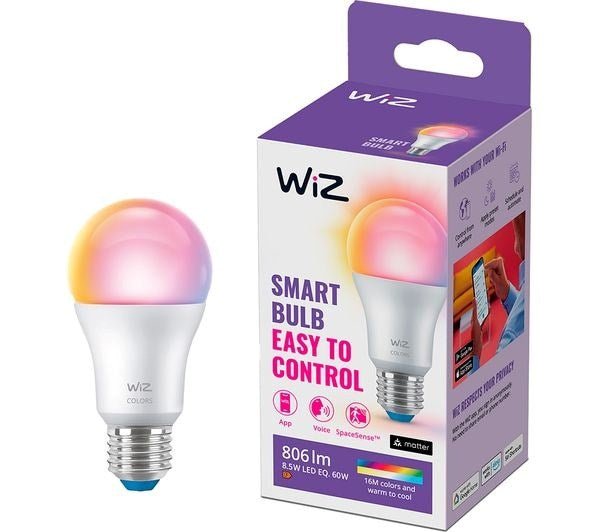 WiZ Wi - Fi BLE 60W A60 E27 822 - 65 RGB 1PF/6 - Smart Bulb - WiZ - Zenox