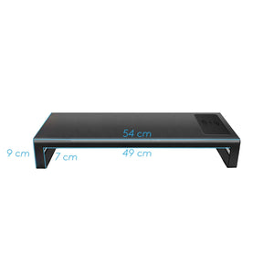 Zenox Monitor Riser Pro (4 USB 3.0 Hub with Max 15W Wireless Charging) - Monitor Riser - Zenox - Zenox