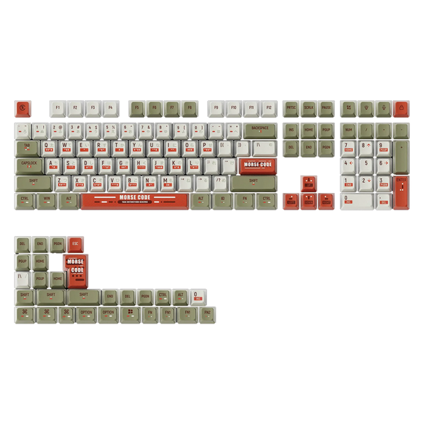 Keychron OEM Dye-Sub PBT Full Set Keycap Set - Morse Code (137Keys)