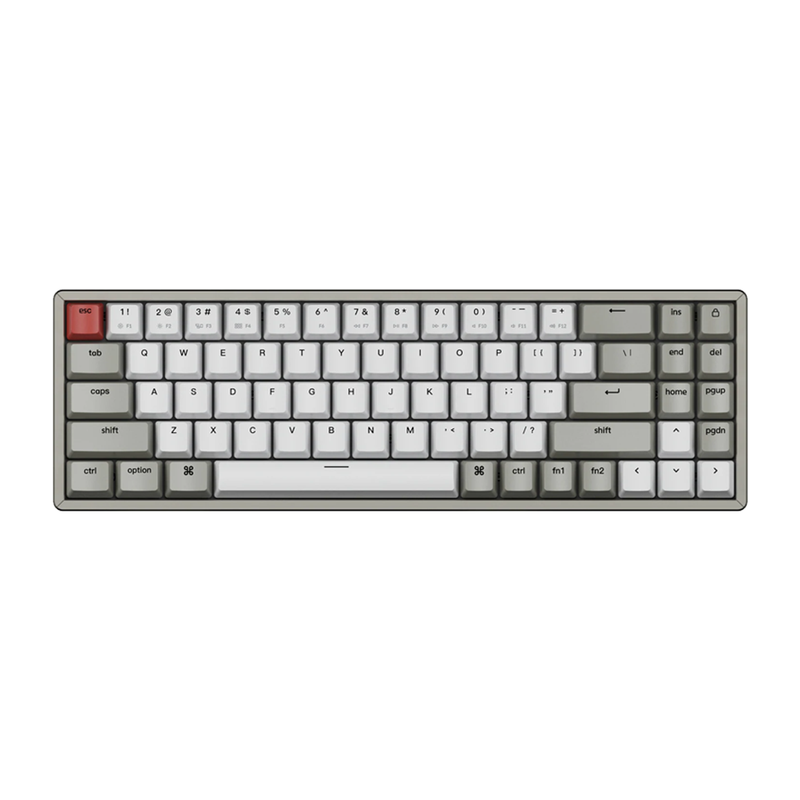 Keychron K14 70% Layout 72-Key Hot-Swappable Bluetooth Wireless USB Wired Mechanical Keyboard with Gateron G Pro Blue Switch Multitasking RGB Backligh