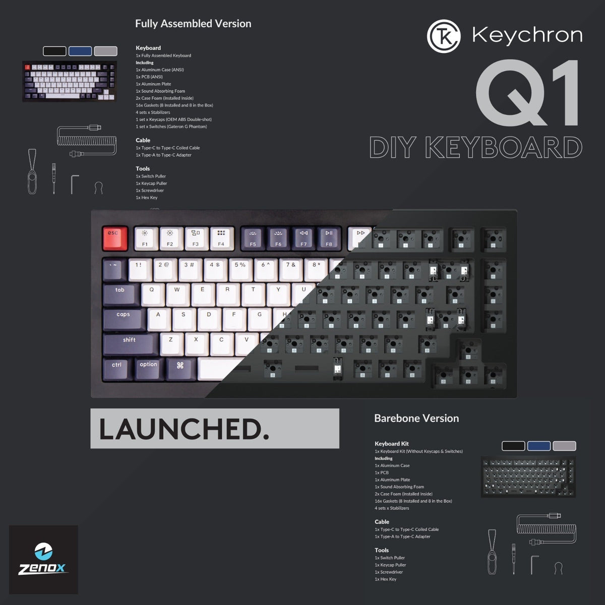 Keychron 年度之作 Q1 客制化DIY鍵盤 - Zenox