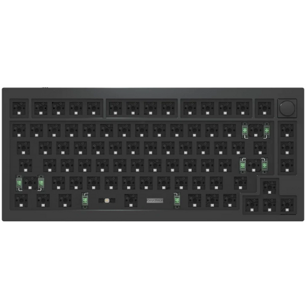 Keychron - Q1-B1 QMK Custom Mechanical Keyboard with Knob - Barebone (Carbon Black) Version 1