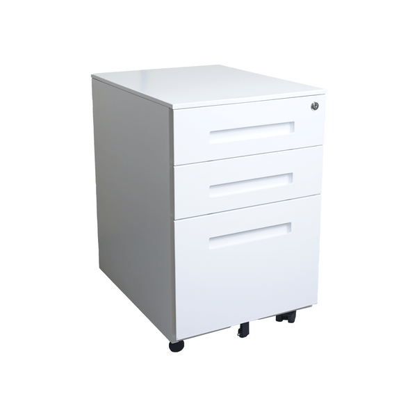 Zenox Mobile 3-Drawer Cabinet (White)