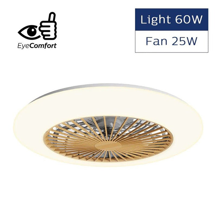 Amigo Wood Flat Fan ceiling 25+60W R80 - Ceiling Light - Philips - Zenox