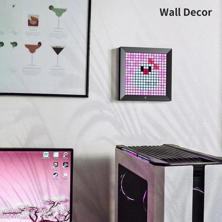Divoom Pixoo 16x16 Pixel Art LED Display Gaming Room Decor - LED Display - Divoom - Zenox