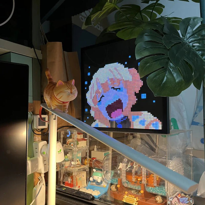 Divoom Pixoo64 64x64 Pixel Art LED Display Social Media Counter - LED Display - Divoom - Zenox