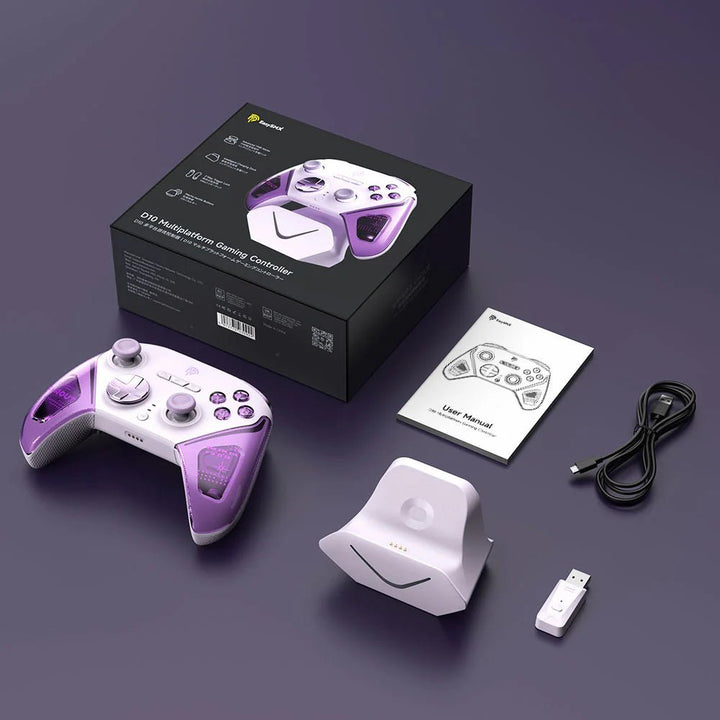 EasySMX - D10 PC Multimode Gamepad with Charging Base (Purple) - Gaming Controller - EasySMX - Zenox