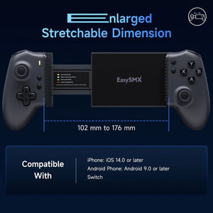 EasySMX - M15 Bluetooth Mobile Game Stretch Controller (Black) - Gaming Controller - EasySMX - Zenox