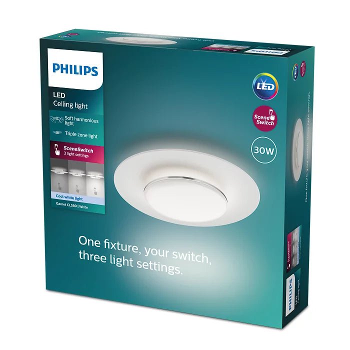 Garnet CL580 SS 30W 40K W HV IP20 06 - Ceiling Light - Philips - Zenox