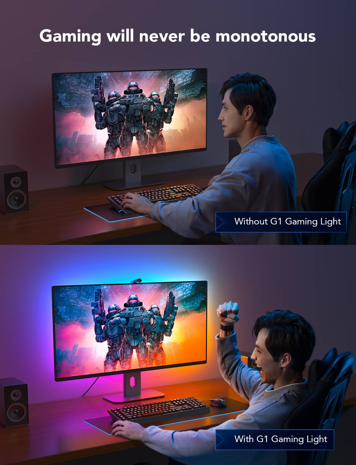 Govee DreamView G1 Gaming Light (For 24' - 29' PCs) - Smart TV & Monitor Light - Govee - Zenox