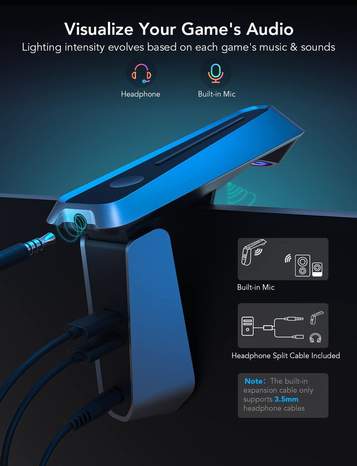 Govee DreamView G1 Pro Gaming Light (For PC 24 - 29") - Smart TV & Monitor Light - Govee - Zenox
