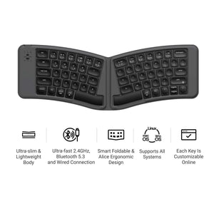 Keychron B11 Pro Ultra - Slim Wireless Foldable Keyboard - Keyboard - Keychron - Zenox