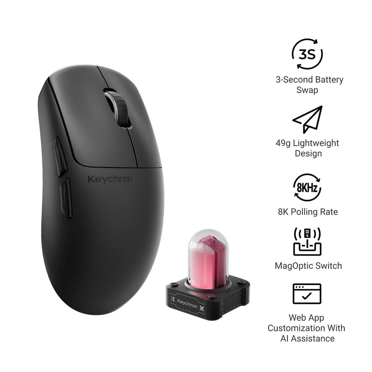 Keychron G6 HE Wireless Mouse - Mouse -Keychron - Zenox