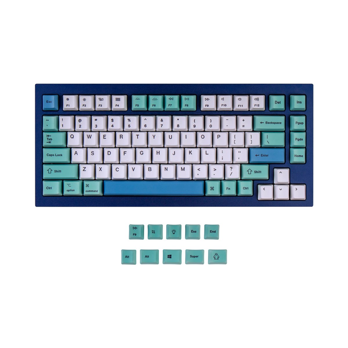 Keychron OEM Dye-Sub PBT Keycap Set - Iceberg Keychron - Zenox