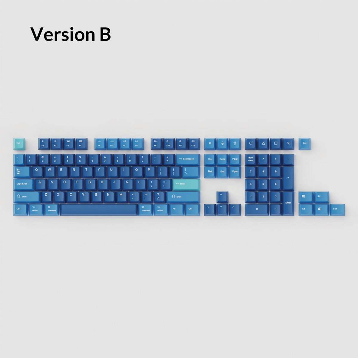 Keychron OEM Dye - Sub PBT Keycap Set - Ocean - Keycap Set - Keychron - Zenox